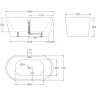 Акриловая ванна BELBAGNO BB71-1500-W0