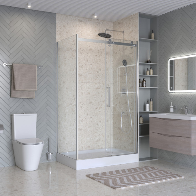 Душевой уголок BELBAGNO MARINO-2-AH-1-150/100-C-Cr